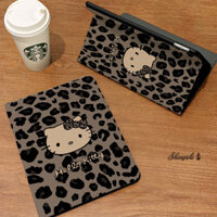 Ốp lưng IPad Pro có hộp đựng bút Leopard Hello Kitty IPad 6th 5th Gen 9.7 '' 7th 8th 9th 10th Gen 10.2 '' Air 1 / 2 IPad 2 / 3 / 4 Air3 / Pro 10.5 '' Mini 1 / 2 / 3 / 4 / 5 / 6 C 2021 2022 2024