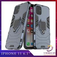 Ốp lưng iPhone 11 chống sốc iron man kèm nhẫn ring chống xem video tiện lợi