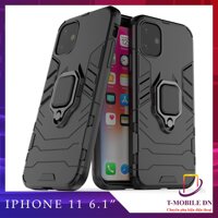 Ốp lưng iPhone 11 chống sốc iron man kèm nhẫn ring chống xem video tiện lợi