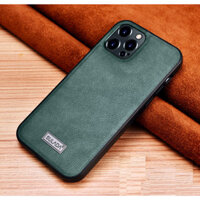 Ốp lưng iPhone 12 Pro Max chính hãng SULADA dạng da mềm - Xanh Rêu