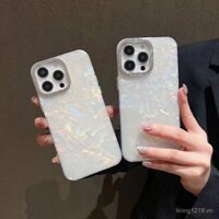 Ốp lưng iPhone 14 họa tiết vỏ sò, bao phủ toàn bộ cho iPhone 14 Pro Max, nút bấm độc lập, cho phụ nữ 11/12 Pro