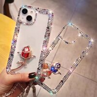 Ốp lưng iPhone 15 14 13 12 11 Pro Max 13 Mini 12 Mini Xs Max X Xr 8 Plus 7 Plus 6 Plus 6s Plus Rose Bracelet Vỏ điện thoại mềm