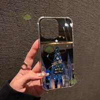 Ốp lưng iPhone 15 giáng sinh Bashamm vỏ điện thoại di động 16Promax táo 14 cây thông Noel lâu đài 11 Nữ 12 mặt gương 13 mềm