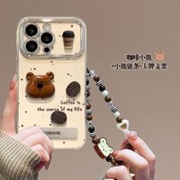 Ốp lưng Iphone 15 Plus Gấu dễ thương cho Iphone 7 8 Plus X Xs 11 12 13 14 15 16 Pro Max 14 15 16 Plus