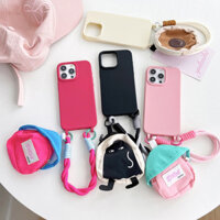 Ốp lưng iPhone 15 Pro Max Vỏ dây đeo tay dễ thương iPhone 13 14 Pro 11 12 Pro Max X XS Max XR có túi đựng đồ Túi đựng điện thoại