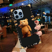 Ốp lưng Iphone 16 Pro Max 15 14 13 12 11 XR XS 8 7 6 Plus Vỏ điện thoại chống sốc hình gấu bông giả mạo