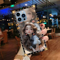 Ốp lưng iphone 16 Pro Max 15 14 13 12 11 XR XS 8 7 6 Plus Ốp điện thoại chống sốc họa tiết cô gái xinh đẹp dễ thương