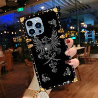 Ốp lưng Iphone 16 Pro Max 15 14 13 12 11 XR XS 8 7 6 Plus Vỏ điện thoại chống sốc hình đầu lâu thời trang