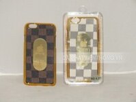 Ốp lưng iphone 6 LV nhôm giữa viền vàng