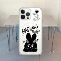 Ốp Lưng Iphone Chống Va Đập Hỗ Trợ Sạc Không Dây THEVIBES Bad Bunny 11/12/12promax/13/13promax/14/14promax/15/15promax