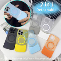 [Ốp lưng iPhone có thể tháo rời] Vỏ từ tính tản nhiệt cho iPhone 14 15 12 13 11 16 Pro Max Split Top and Bottom Nối Cover Matte Skin Sensation Vỏ điện thoại trong suốt Mới
