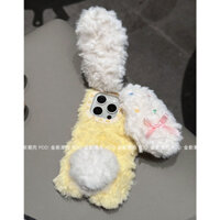 Ốp lưng iPhone dòng thỏ tai dài sữa hoạt hình phù hợp 16ProMax/15/14/13/12