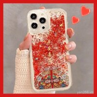 Ốp lưng iPhone Hòa Bình và Niềm Vui Apple 16, Ốp lưng iPhone 14/13/12, Ốp lưng cát lỏng 15/15PRO, Phiên bản Năm Mới 16PRO N2OJ