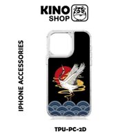 Ốp lưng iPhone KINOSHOP [ KN 915 ] in chuyển nhiệt viền trắng trong suốt 15 Pro Max 11 12 13 14 Pro