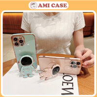 Ốp Lưng Iphone Phi Hành Gia 3D kiêm giá đỡ điện thoại IP 6 6s 7 8 Plus SE X XS XS Max 11 12 13 14 Plus Pro Max