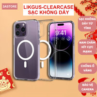 Ốp lưng iphone sạc không dây Likgus Crystal Clear Case trong suốt chống sốc hít lưng 12 13 14 pro max 3astore