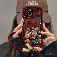 Ốp lưng iPhone Super Mario cho iPhone 15/14 Pro Max, ốp hoạt hình cho Apple 13/12/11, chống sốc XS/XR/X ITBQ