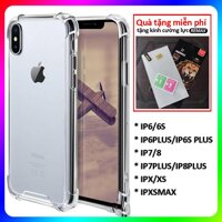 ốp lưng iphone trong suốt silicon chống sốc chống bẩn IP6/6S 6PLUS/6Splush ip7/8 7plush/8plush ipX/XS ipXSMAX BH006 [bonus]