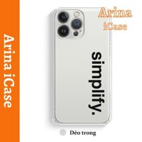 Ốp lưng iphone viền vuông in chữ Simp 7/7plus/8/8plus/x/xr/xs/11/12/13/pro/max/plus/promax Arina iCase 099