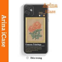 Ốp lưng iphone viền vuông tranh cổ 7/7plus/8/8plus/x/xr/xs/11/12/13/14/pro/max/plus/promax Arina iCase 085