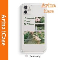 Ốp lưng iphone viền vuông Romatic Green 7/7plus/8/8plus/x/xr/xs/11/12/13/14/pro/max/plus/promax Arina iCase 025