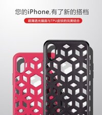 Ốp lưng iPhone X lưng kính sọc Ovan