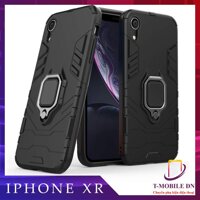 Ốp lưng iPhone XR chống sốc iron man kèm nhẫn ring chống xem video tiện lợi