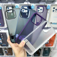 Ốp lưng J-CASE lưng nhám chống bám vân tay có kệ chống lưng cho iPhone 15 Pro,15 Pro max,14 Pro max,13PRM.12PRM