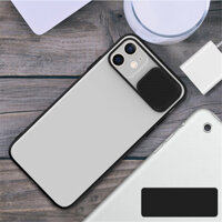 Ốp lưng kéo nắp cao cấp dành cho iPhone 12 Pro Max  11 Pro Max  XR  XXS  XS Max  7 Plus 8 Plus  11 Pro  12 Pro  11 12  12 Mini - Hàng chính hãng - 11 - Màu đen