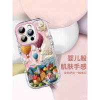 Ốp lưng khinh khí cầu cho Apple 16 Pro Max, iPhone 15 mới, chống sốc, cho 14 Pro, cảm giác cao cấp, cho 13 PM, ống kính bao phủ toàn bộ, cho 12 với dây đeo, cho 11 thời trang