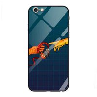Ốp lưng kính cường lực cho iPhone 6 Plus 6s Plus Nền Bàn Tay Chạm Nhạc - Hàng Chính Hãng