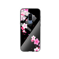 Ốp Lưng Kính Cường Lực cho điện thoại Samsung Galaxy S9 Plus - Cherry Blossom