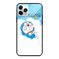 Ốp lưng kính cường lực cho iPhone 11 Pro Max Nền Doremon Trên Tuyết - Hàng Chính Hãng