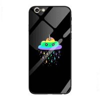 Ốp lưng kính cường lực cho iPhone 6 6s Nền Mây Kỳ Lân - Hàng Chính Hãng