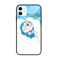 Ốp lưng kính cường lực cho iPhone 11 Nền Doremon Trên Tuyết - Hàng Chính Hãng