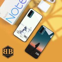 Ốp lưng kính cường lực dành cho Xiaomi Redmi Note 9 4G cô gái cô đơn - CGCD 16