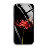 Ốp Lưng Kính Cường Lực Iphone 6 Plus  6S Plus - 03002 0596 HOABINGAN07 - In hình Hoa Bỉ Ngạn - Hàng Chính Hãng