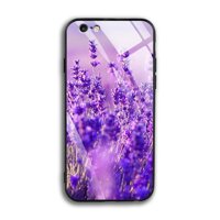 Ốp Lưng Kính Cường Lực Iphone 6  6S - 03001 7783 LAVENDER03 - in hình hoa Lavender hoa Oải Hương - Hàng Chính Hãng