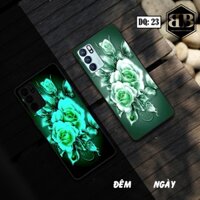 Ốp lưng kính Dạ Quang OPPO RENO6 5G ( RENO 6 5G ) phát sáng trong đêm các loài hoa