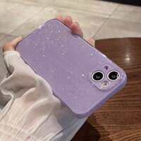 Ốp lưng Kwy*case Glitter Jelly Shell màu tím 14 tương thích với iPhone 13 Apple 11, ốp điện thoại 12 Pro Max silicone XR mềm XS cho phụ nữ