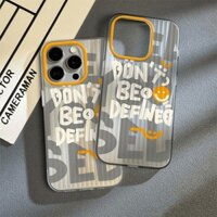 Ốp lưng Kwy*case vỏ sóng hình mặt cười tiếng Anh tương thích với Apple 16/15/14 Pro Max, iPhone 13 mềm, chống sốc 12, 11