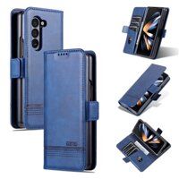 Ốp lưng lật cho samsung galaxy z fold5 fold4 fold3 vỏ chống sốc galaxyz fold 3 4 5 với ví và giá đỡ khe cắm thẻ