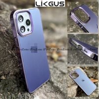 Ốp lưng Likgus lưng nhám viền bóng mầu tím giả 14 Pro Max cho Smart Iphone 12 / 13 Pro Max giống mầu máy nguyên bản