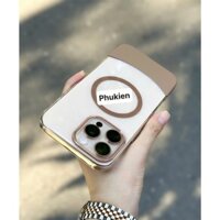 Ốp lưng Likgus trong suốt chống ố 2 mảnh lắp ghép hỗ trợ sạc không dây cho iPhone 16 Pro max/15/14/13/12 Pro max