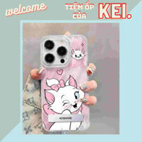 Ốp lưng lông vũ mèo hồng Marie xinh cho các dòng máy iphone, samsung, oppo, realme, xiaomi, vivo