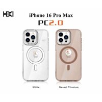 Ốp lưng LUXURY PC trong suốt viền camera đính đá hỗ trợ sạc iPhone 16 Pro max chống ố màu