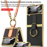 Ốp Lưng Mạ Điện Màu Vàng Cho Samsung Galaxy Z Flip 4 Flip 3 edge