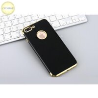 Ốp lưng mạ viền gold 2 đầu cho điện thoại Iphone 8Plus (Đen)