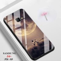 ỐP LƯNG MẶT KÍNH CƯỜNG LỰC SAMSUNG J4 PLUS _NGẮM MẶT TRĂNG