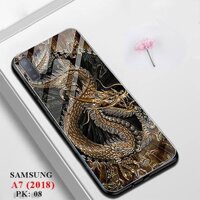 ỐP LƯNG MẶT KÍNH CƯỜNG LỰC SAMSUNG A7_RỒNG CHIẾN